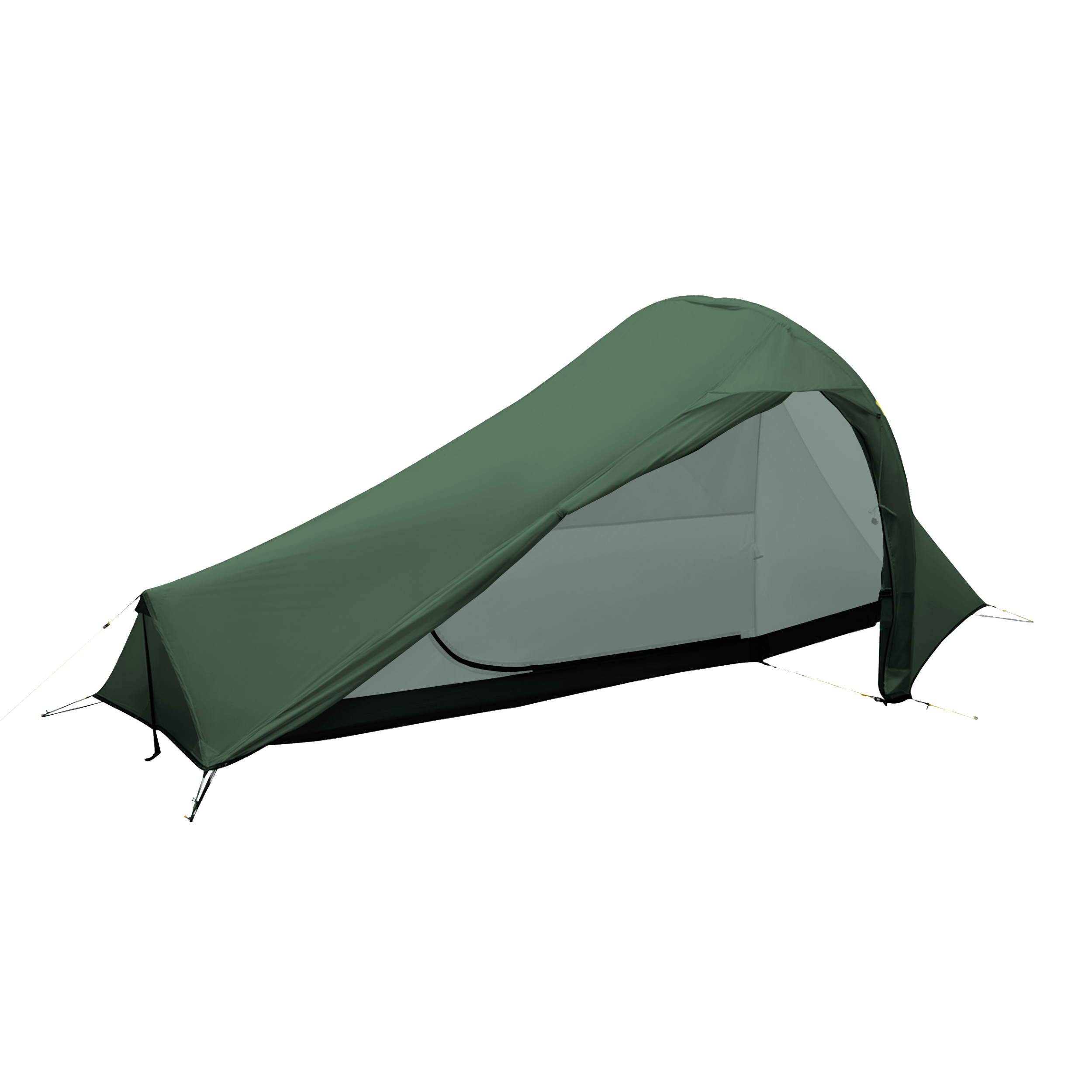 One man deals lightweight tent